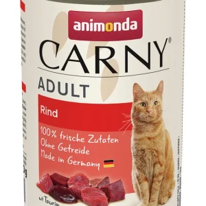 Sparpaket 24 x 400 g Animonda Carny Adult Rind pur Katzen Nassfutter Rabatt